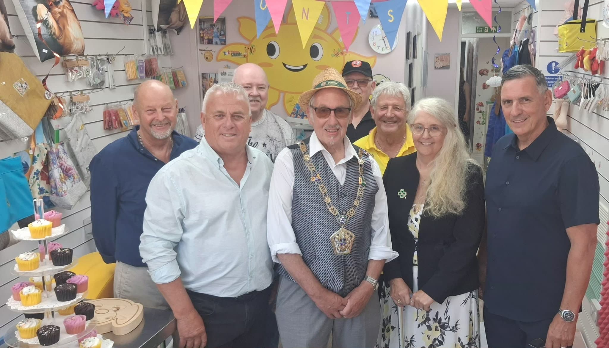 The Mayor of Wyre with the Kindness Counts UK team at the opening of the third hub.